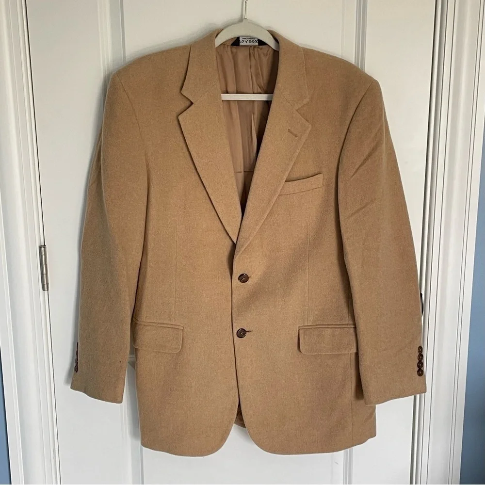 Jos A. Bank Tan Gordon Camelhair 2-Button Sport Coat Blazer Jacket nbnn